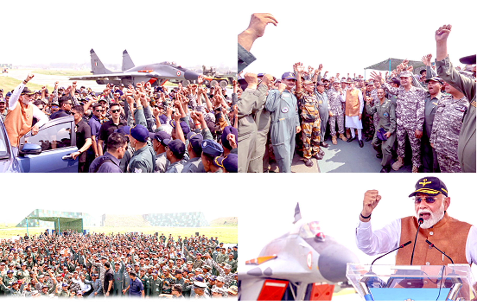 Prime Minister Narendra Modi visits Adampur Air Base in Punjab